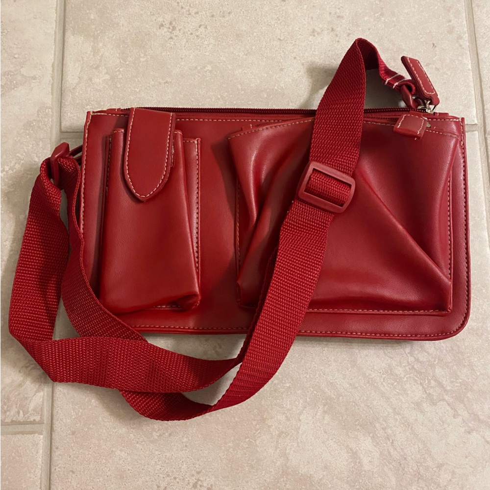 Stylish Red Belt Bag